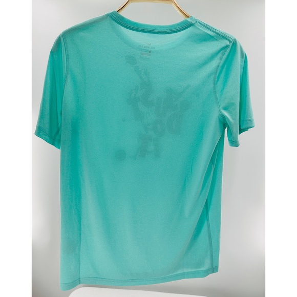 Nike Dri Fit Boys Aqua Blue Graphic Design Tee - Picture 2 of 9